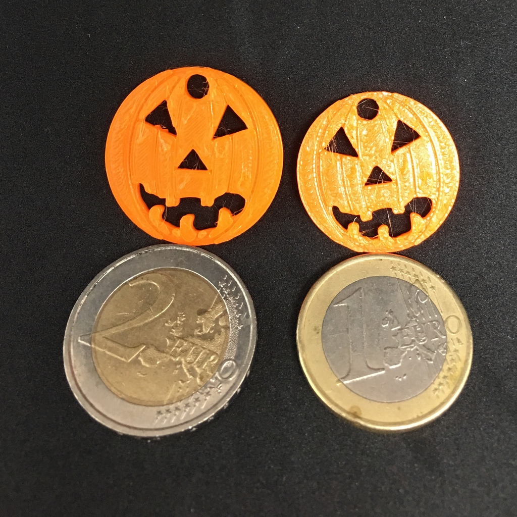 Halloween Pumpkin coins for shopping cart 1 & 2 Euro