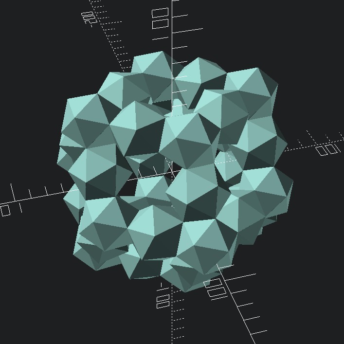 rhombic dodecahedron of ichosahedron
