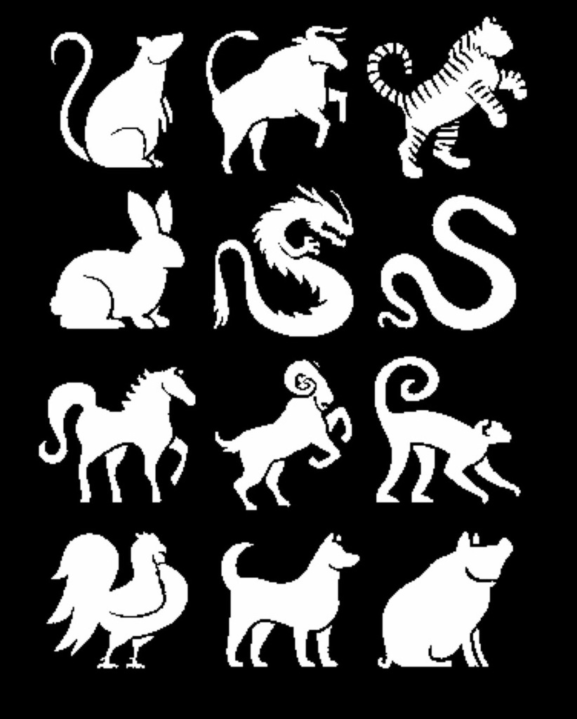 Chinese Zodiac stencil