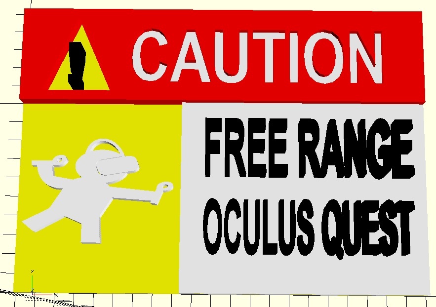 Waiting for OCULUS QUEST Caution Sign