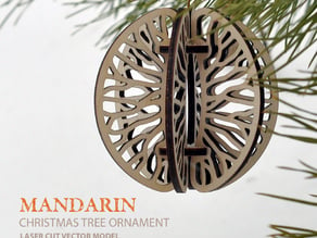Mandarin. Christmas tree ornament