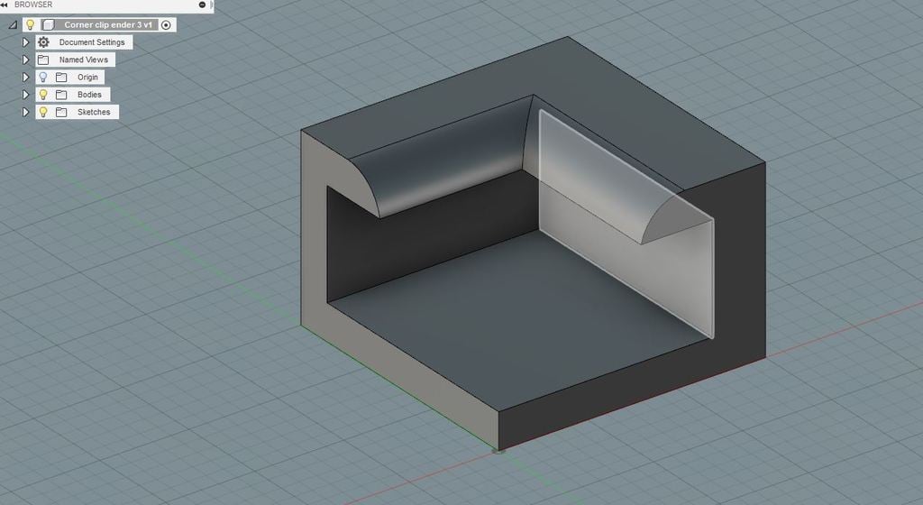 Ender 3 3mm Glass bed corner clip