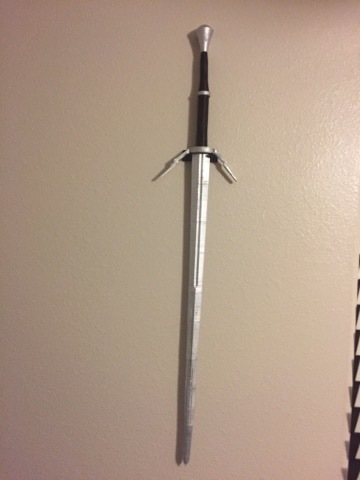 Witcher's Silver Sword with Dowel Holes
