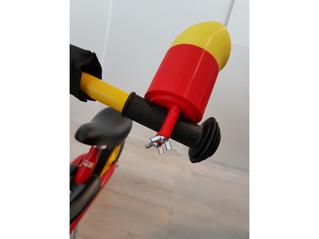 Kids bike steering adaption for one handed