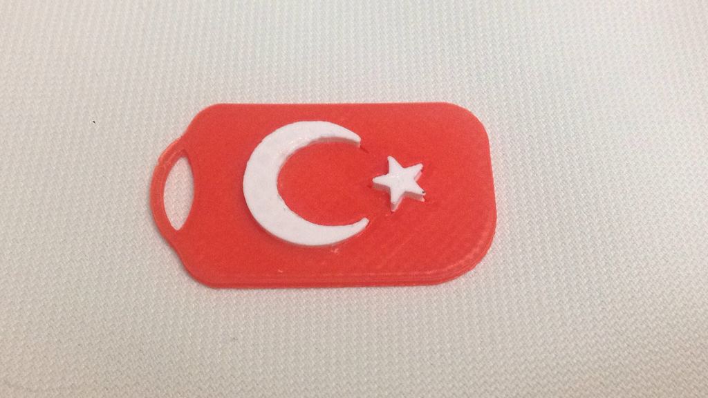 Turkish Flag Keychain