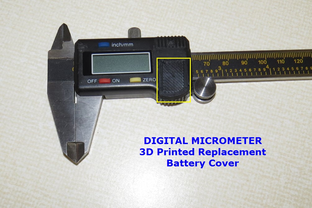 Replacement Battery Cover for Digital Micrometer