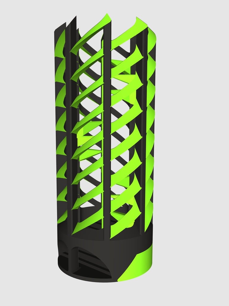 V4 Crazy Lime Twisted Dice Tower (12mm or less atm) with 14 Hidden Micro SD Slots