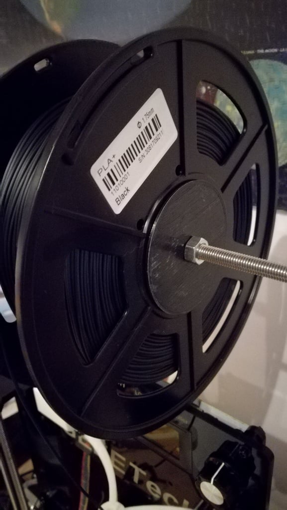 Filament spool adapter for 8mm rod