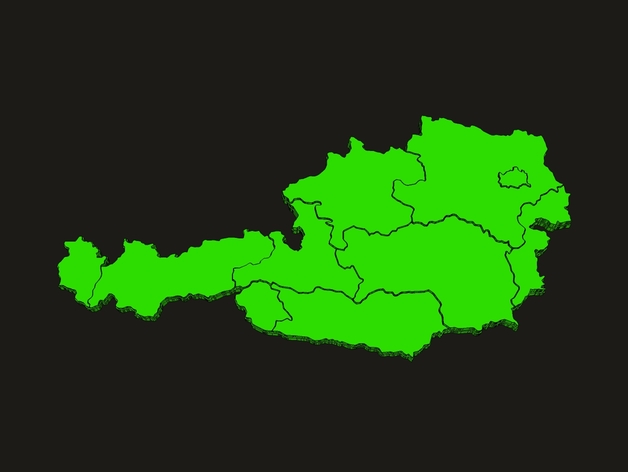 3D Map of Austria