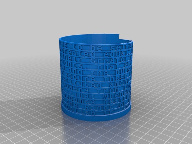 Declaration Independence Text Tower Cup
