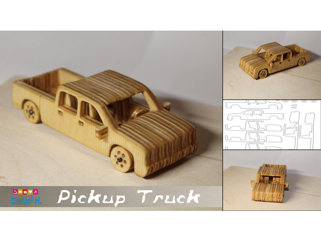 Pickup Truck Toy for laser/cnc cut