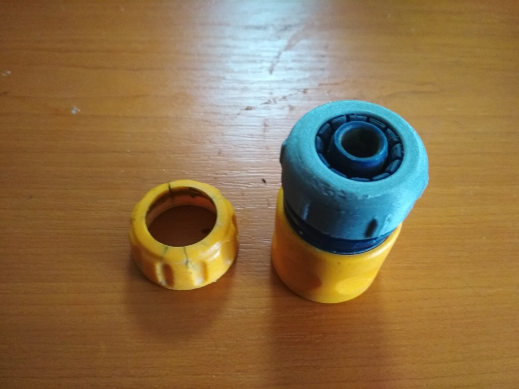Nut for garden hose quick connect