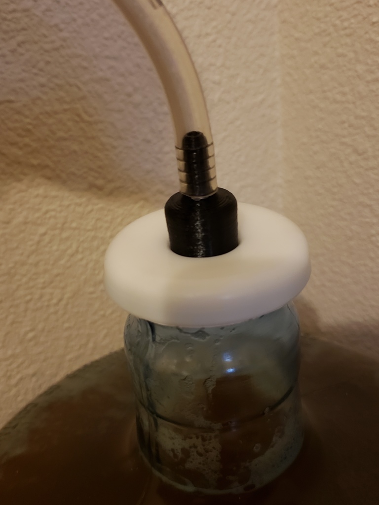 Bubbler Airlock Cap for Cider 5 Gallon water jug