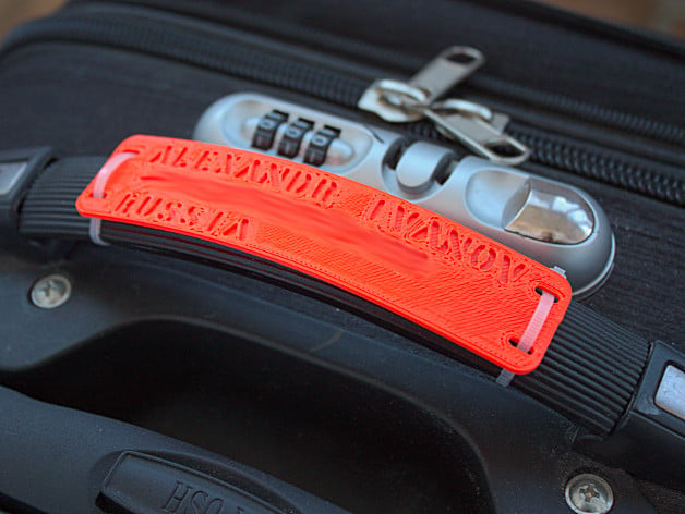 Parametric luggage handle tag