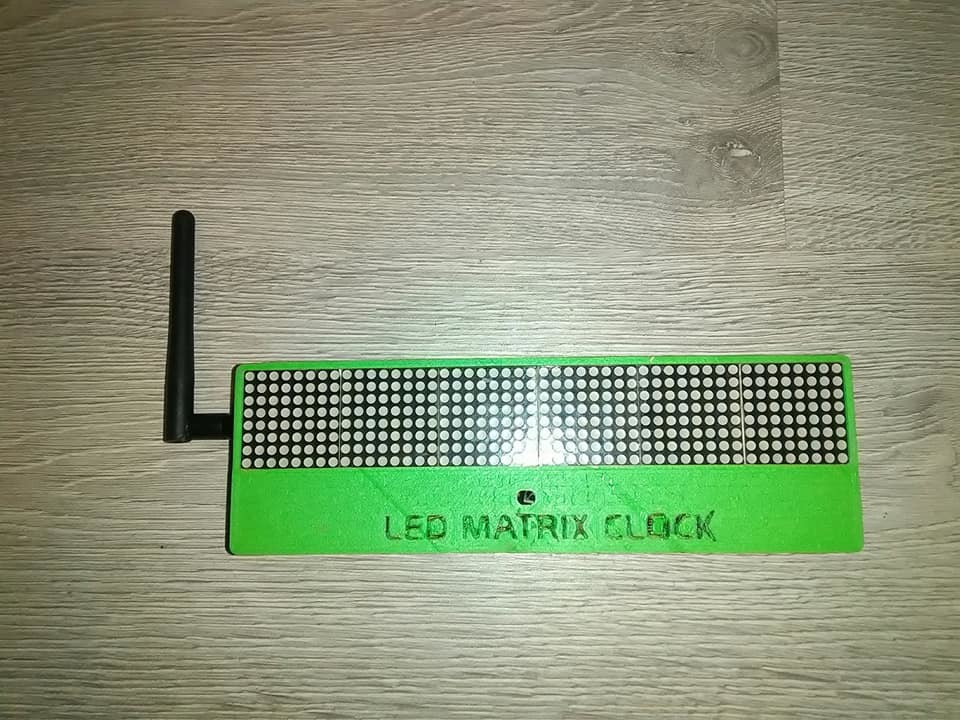 6 X LED MATRIX CLOCK CASE BOX