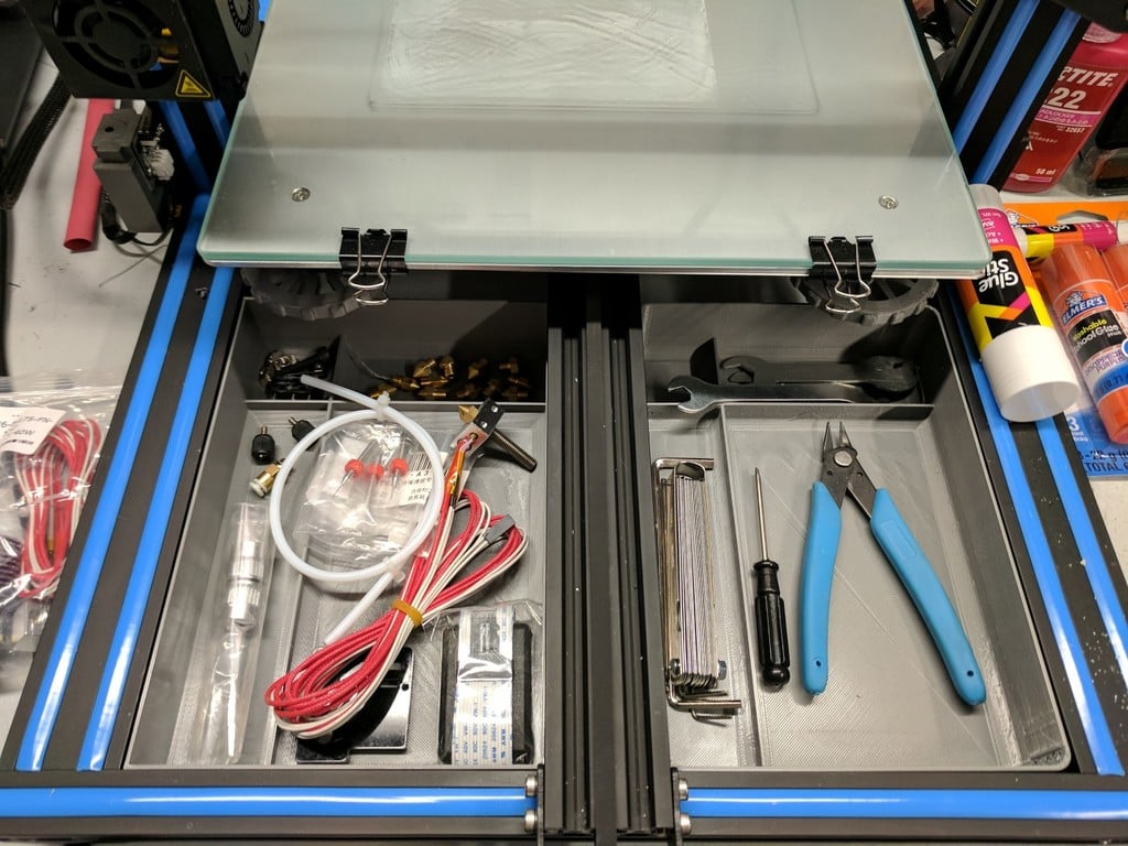 Cr-10 storage tray with dividers