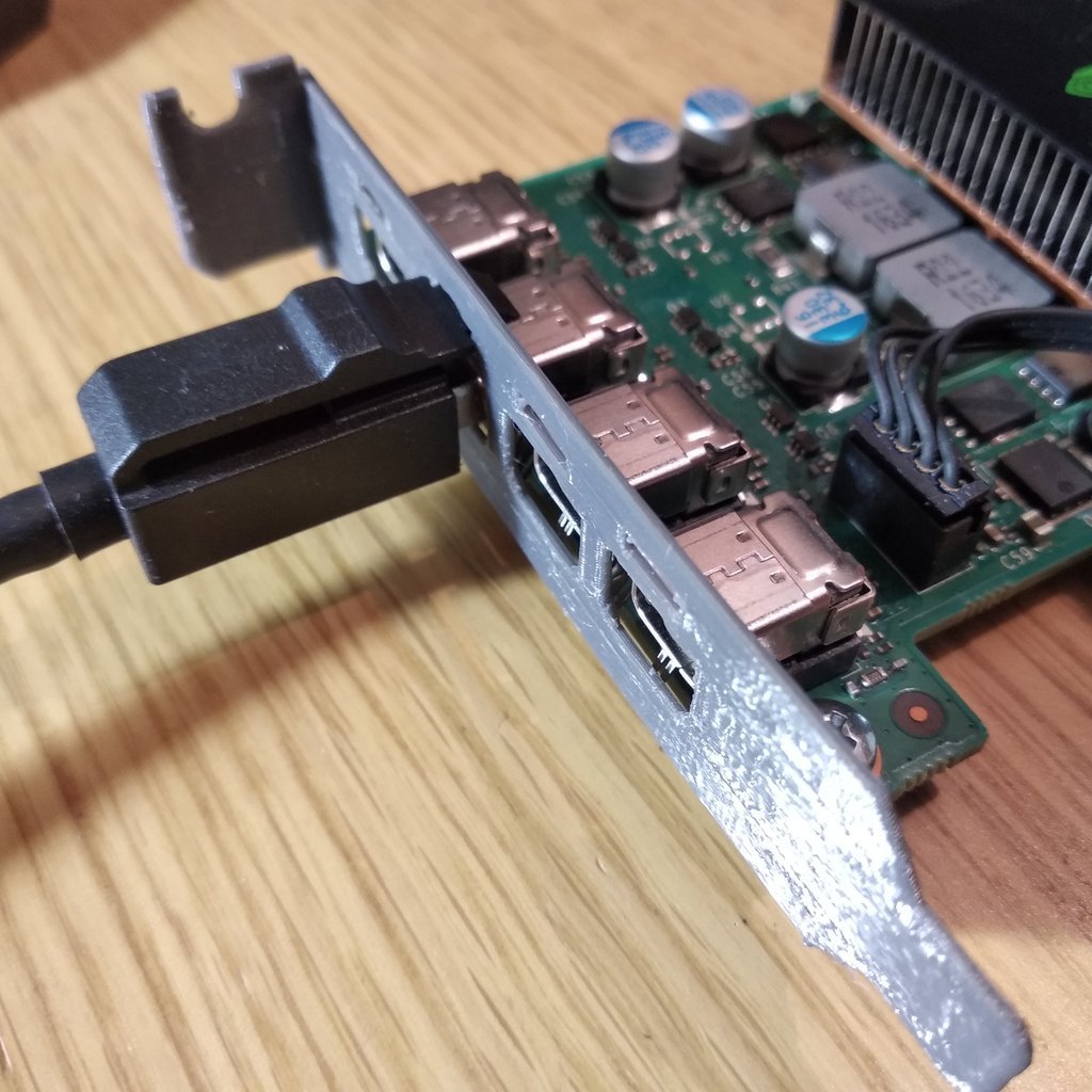 Low profile PCIe bracket for Nvidia Quadro K1200/P1000/P1200