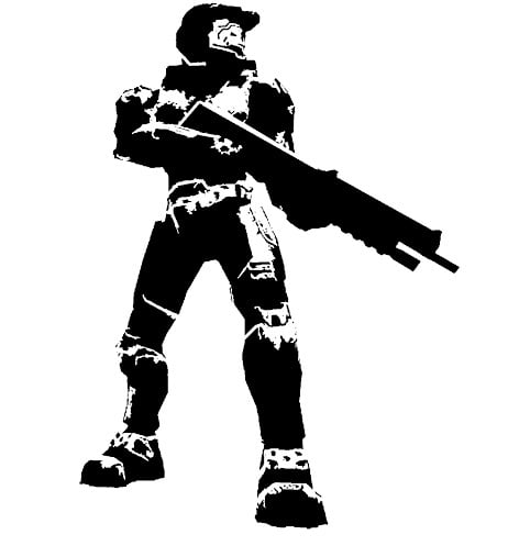 Halo Master Chief stencil