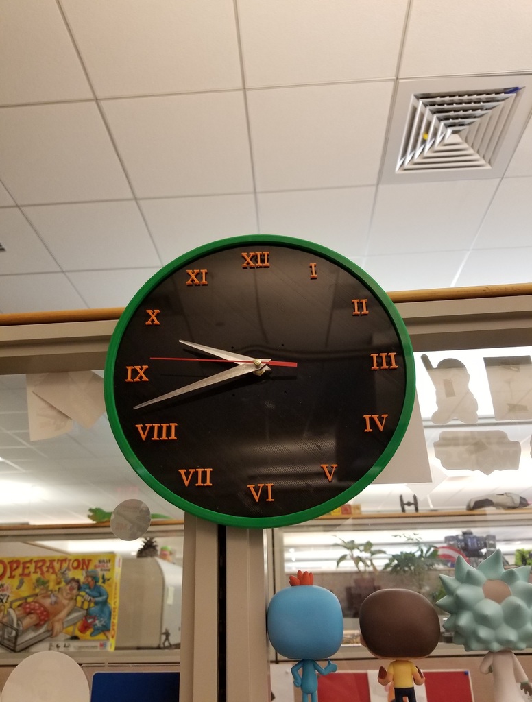 Custom Roman-Numeral Clock for Office Cubicle