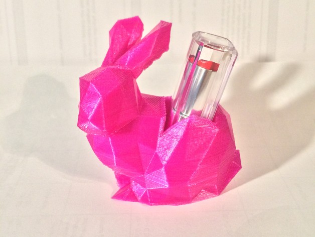 Low Poly Bunny with slot for Lip Stick