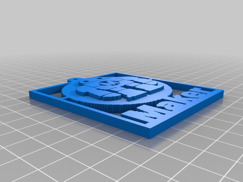 (3D Slash) maker_robot_badge