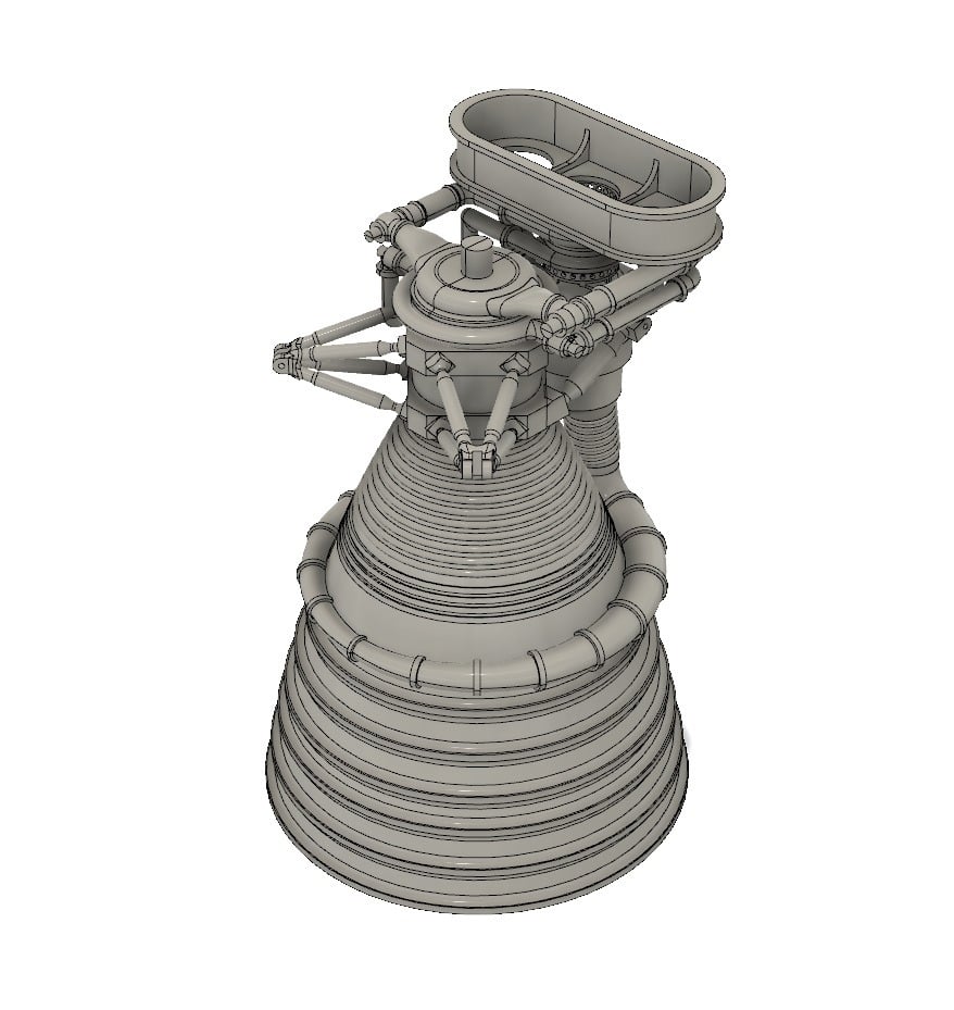 Saturn V Rocket - F1 Engine (SIMPLIFIED)
