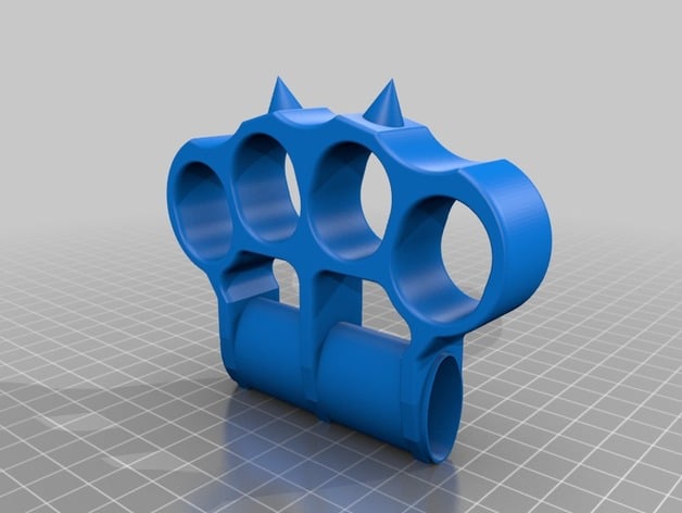 Spiked Bic Lighter Knuckles by harddrv1 - Thingiverse