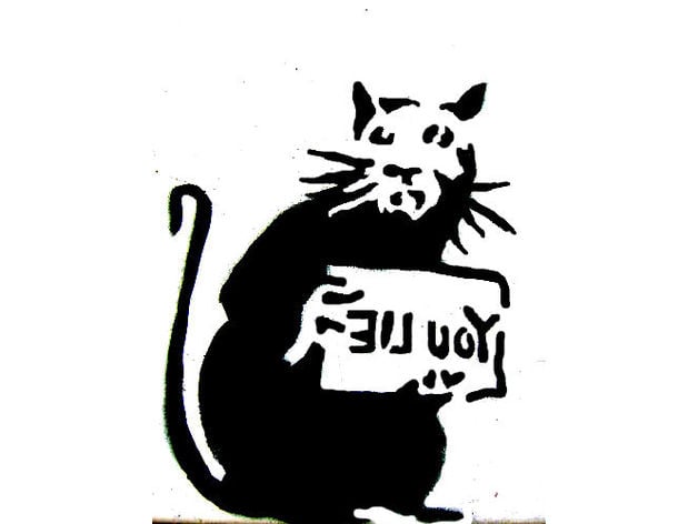 Banksy Rat You Lie Stamp