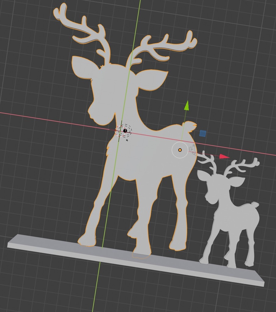 no holes / two deers / two deers with stand