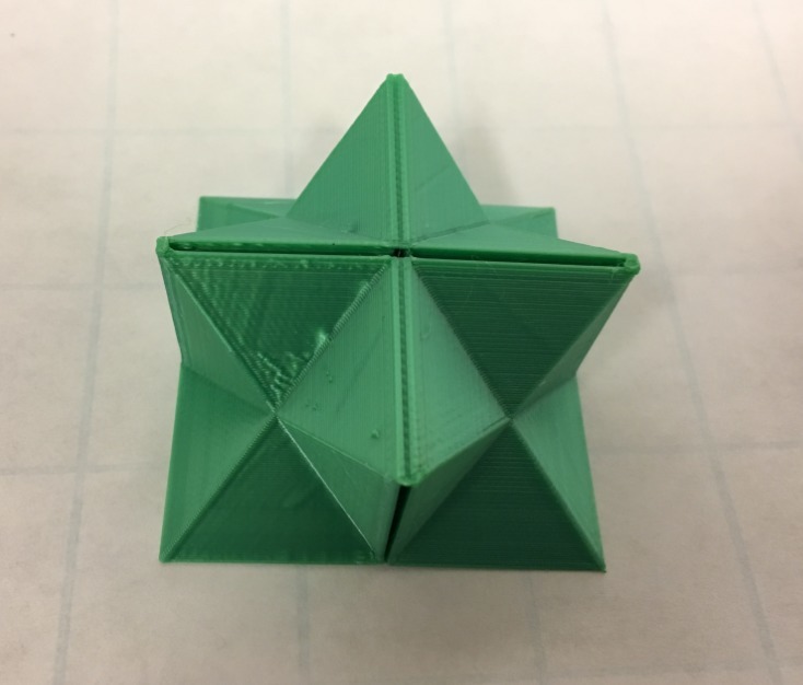Flexible Stellated Rhombic Dodecahedron Half, Cube Dissection, Rectangular Prism