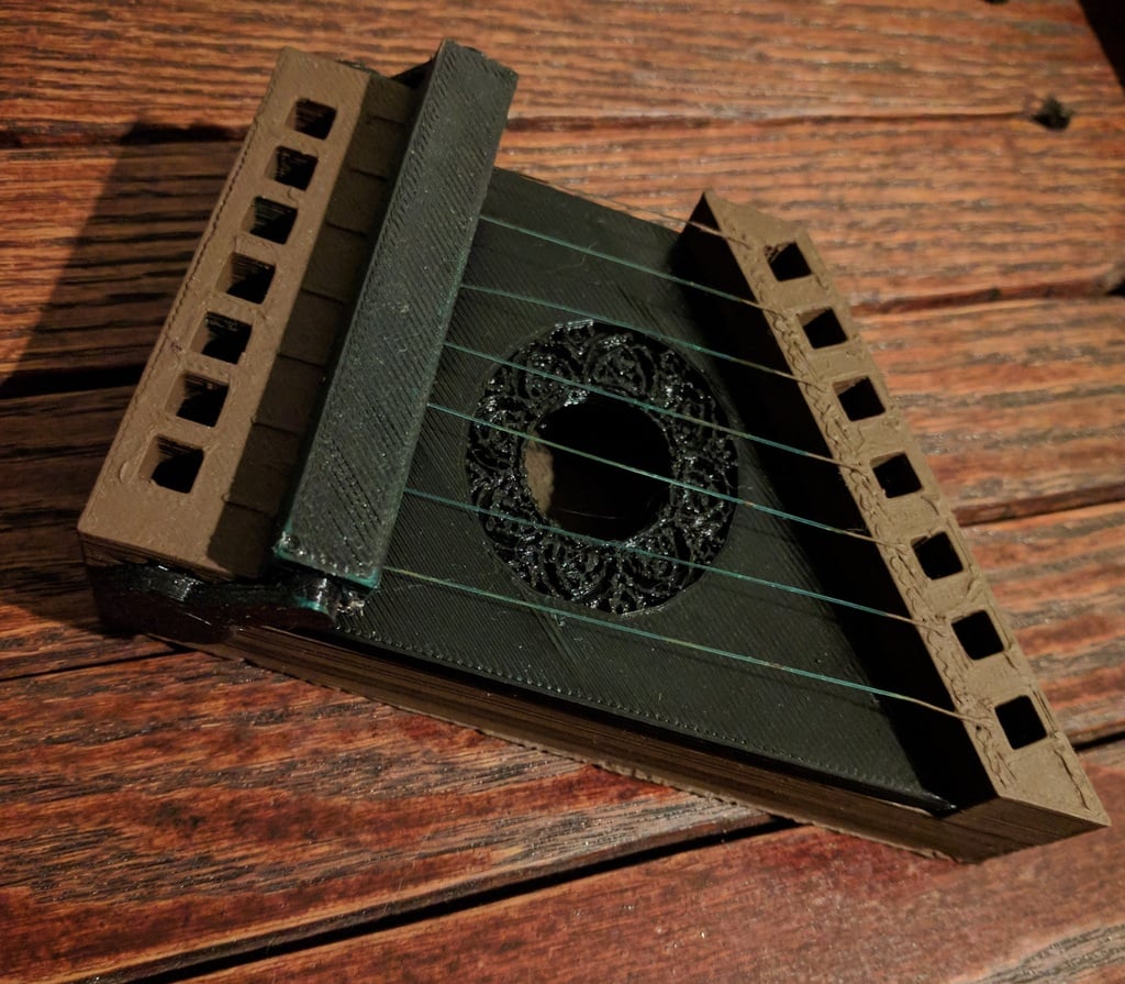 Fully 3D Printed Harp/Zither