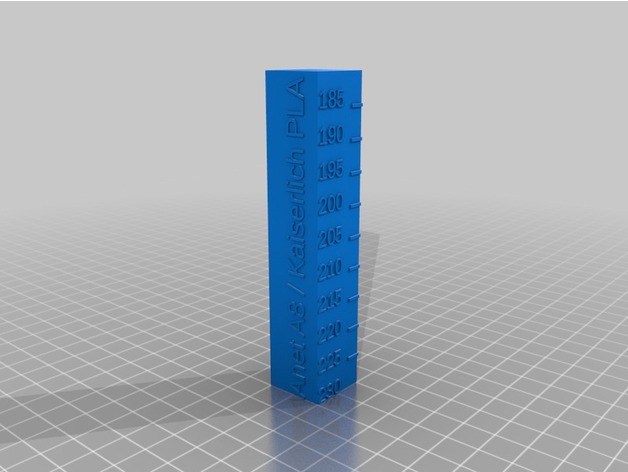 Anet A8 / Kaiserlich PLA Temperature Calibration Tower