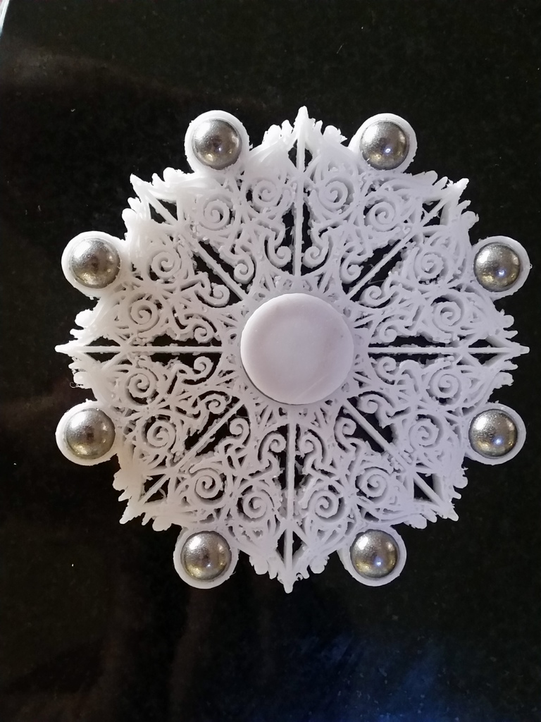 Exquisite Fluffy Snowflake Fidget Spinner