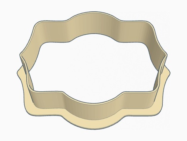 Simple plaque cookie cutter (3 sizes)