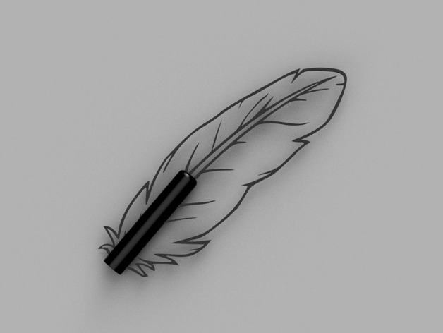 Feather Quill Shaped Pen Cap