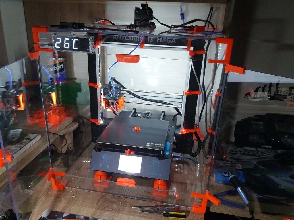 Anycubic i3 Mega - PLEXI BOX project with Titan/BMG dual drive extruder outside