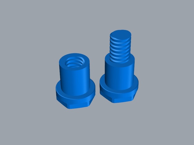 Special nut with square profile (pair set)