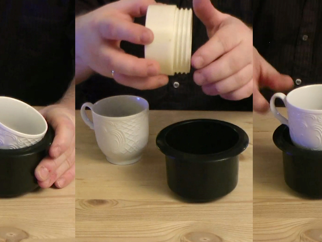 Adjustable height for the coffee cup holder