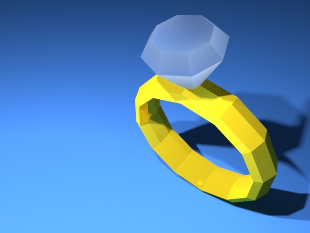 LoPoly Diamond Ring