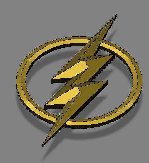 The Flash Symbol V2 by Hogger, Download free STL model