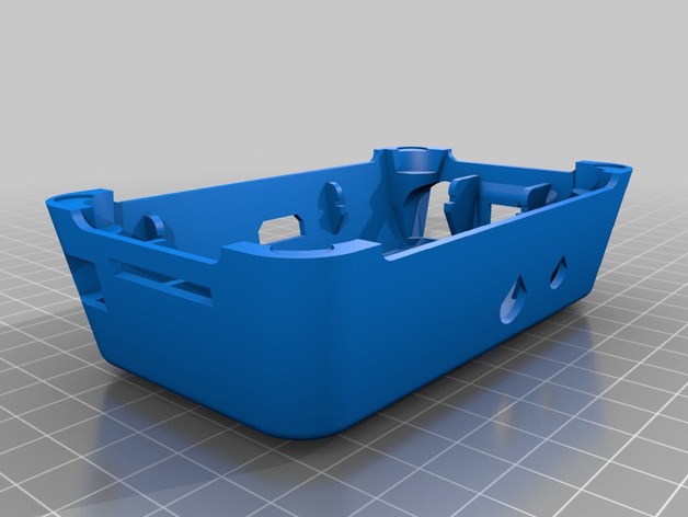 Raspberry Pi Case / Cover for Model B - One-piece design with snap-in clips