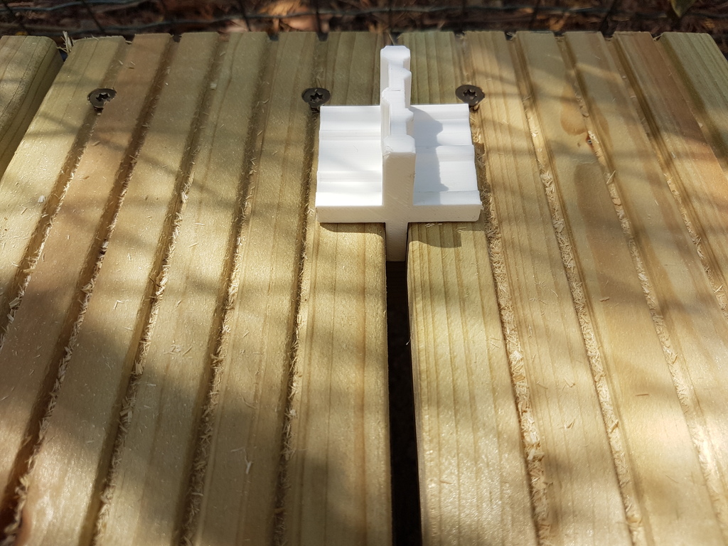 Spacer for wooden deck