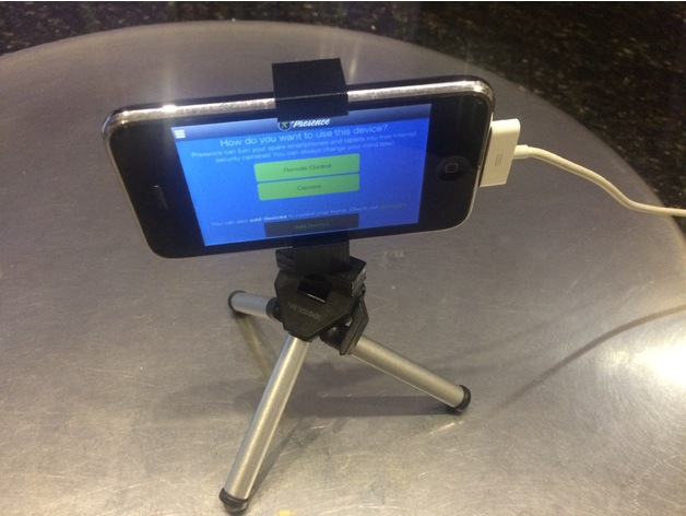 Flexible phone tripod mount for iPhone 3, 4, etc.