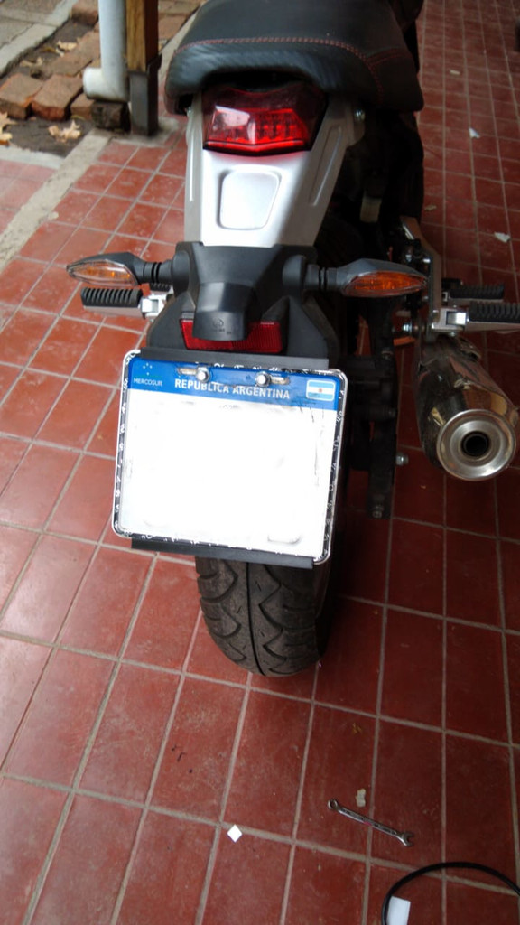Motorcycle licence plate (Argentinean)