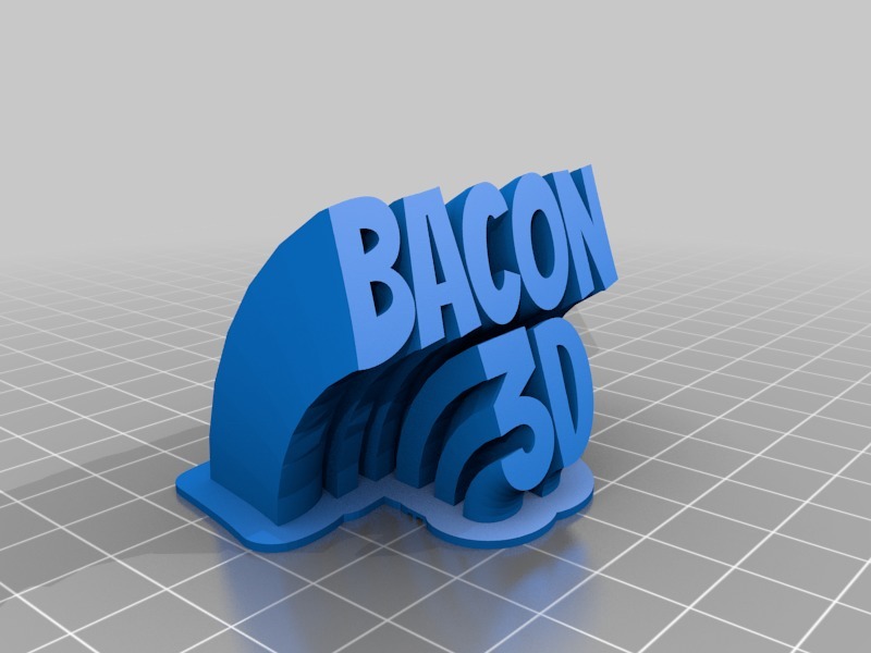 Bacon 3D Text