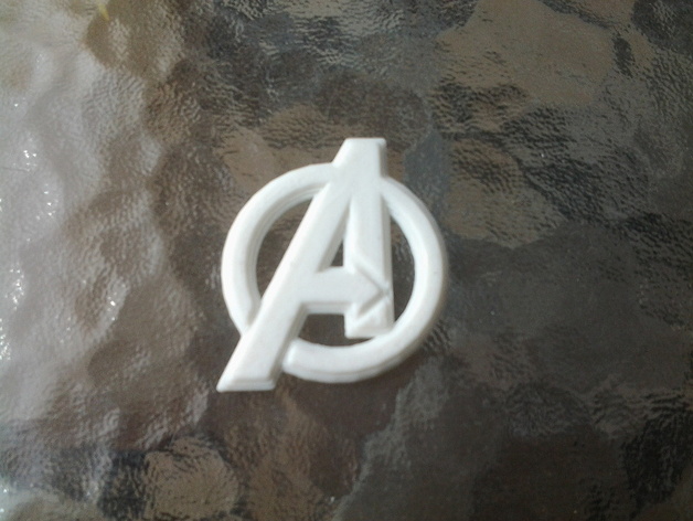 Avengers logo with relief