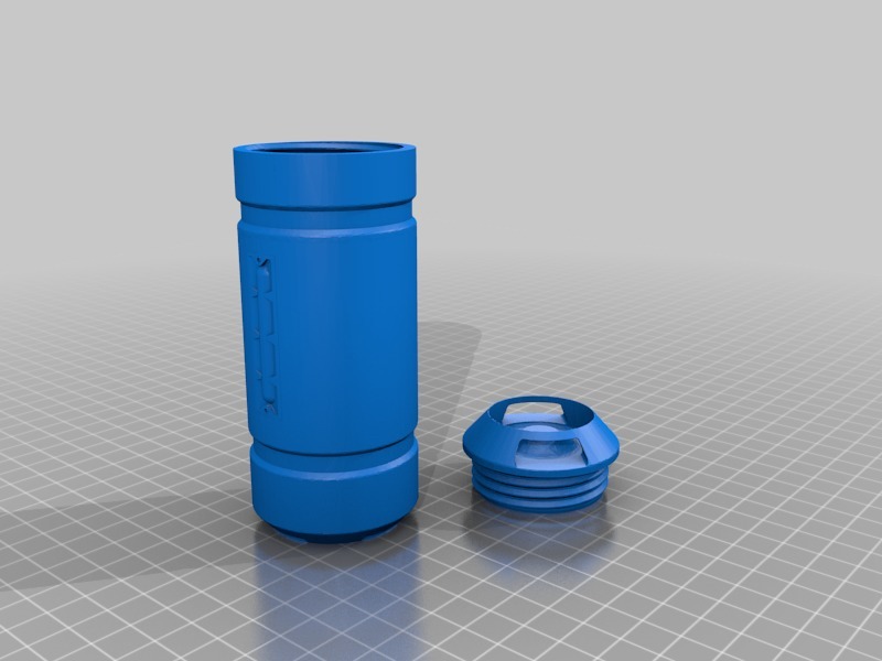 scream canister bottle with lid