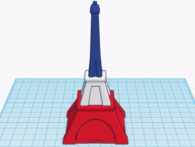 Eiffel Tower Red White and Blue