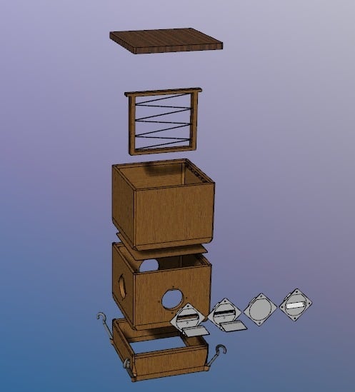 3D Printable 1/2 Width Langstroth Bee Box