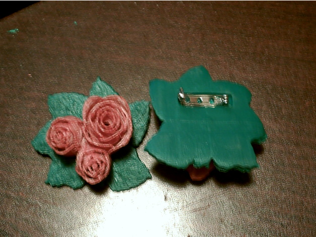 Valentines Day Rose Broach/Pin